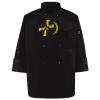 Ten Pearl Button Black Chef Coat Thumbnail