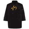 Ten Pearl Button Black Chef Coat Thumbnail