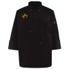 Ten Pearl Button Black Chef Coat Thumbnail