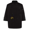 Ten Pearl Button Black Chef Coat Thumbnail