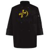 Ten Pearl Button Black Chef Coat Thumbnail