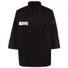 Ten Pearl Button Black Chef Coat Thumbnail
